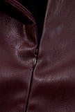 Black Faux Leather Sleeveless Round Neck Mini Dress