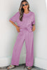 Mint Green Drop Shoulder Boxy Tee and Barrel Pants Set