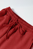 Red Dahlia Textured Loose Slouchy Long Sleeve Top and Pants Set
