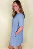 Mint Green Mineral Wash Flower Patchwork Mini T Shirt Dress