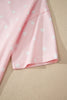 White Polka Dot Short Sleeve Loose Top Drawstring Shorts Set