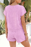 Orchid Bouquet Mineral Wash Cotton Short Set