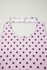 Brown Polka Dot Halter Tank Drawstring Elastic Waist Short Set
