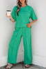 Mint Green Drop Shoulder Boxy Tee and Barrel Pants Set