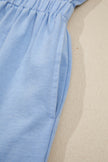 Sky Blue Mineral Wash Elastic Waist Tank Dress with Side Pockets
