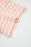 Yellow Stripe Contrast Neck Loose Tee and Drawstring Shorts Set