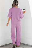 Mint Green Drop Shoulder Boxy Tee and Barrel Pants Set