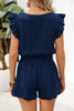 Fiery Red Textured Square Neck Top and Shirred High Waist Shorts Set