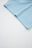 Sea Green Solid Color Loose Tee Drawstring Shorts 2pcs Outfit