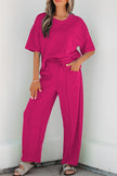 Mint Green Drop Shoulder Boxy Tee and Barrel Pants Set