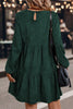 Mist Green Lantern Sleeve Tiered Mini Dress