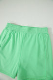 Sky Blue Slim Tank Top Elastic High Waist Shorts 2pcs Outfit