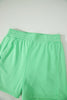 Sky Blue Slim Tank Top Elastic High Waist Shorts 2pcs Outfit