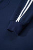 Gray Morn Varsity Striped Detail Cropped Pullover Wide Leg Pants 2pcs Outfit