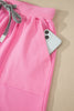 Mint Green V Neck Short Sleeve Top Drawstring Shorts 2pcs Set