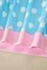 Sky Blue Polka Dot Short Sleeve Top and Pants Set