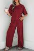Mint Green Drop Shoulder Boxy Tee and Barrel Pants Set