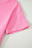 Sky Blue Solid Cover Oversize Tee Pocketed Casual Pants 2pcs Outfit