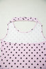Brown Polka Dot Halter Tank Drawstring Elastic Waist Short Set
