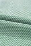 Groene Gestreepte Ruches Zakken Knoopsluiting Mini Jurk