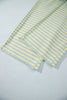 Yellow Stripe Colorblock Trim Crew Neck Loose Tee Drawstring Elastic Waist 2pcs Pant Set