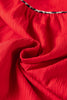 Fiery Red Textured V Neck Leopard Contrasted Trim Long Sleeve Shift Mini Dress