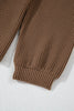 Chestnut Corded Long Sleeve Top and High Waist Shorts Set