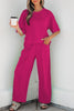 Mint Green Drop Shoulder Boxy Tee and Barrel Pants Set
