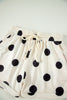 Pink Polka Dot Print V Neck Tee Short Set