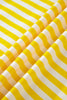 Yellow Stripe Contrast Neck Loose Tee and Drawstring Shorts Set