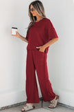Mint Green Drop Shoulder Boxy Tee and Barrel Pants Set
