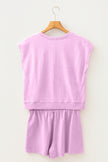 Orchid Bouquet Mineral Wash Cotton Short Set