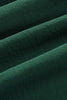 Green-2 Solid Color Shirred Bubble Sleeve Off Shoulder Babydoll Dress