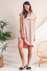 Mint Green Frilled Trim Crewneck Loose Fit Mini Dress