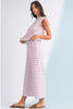 Rose Stripe Casual  Tee and Wide Leg Pants Set