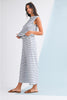 Rose Stripe Casual  Tee and Wide Leg Pants Set