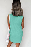 Phalaenopsis Mineral Wash Pocket Tank Mini Dress