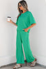 Mint Green Drop Shoulder Boxy Tee and Barrel Pants Set