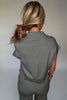 Light Grey Half Zip Polo Tee Casual Pant Set
