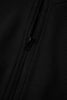 Black Terry Zipped Collar Sleeveless Drawstring Waist Mini Dress