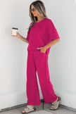 Mint Green Drop Shoulder Boxy Tee and Barrel Pants Set