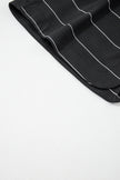 Black Stripe Half Sleeve Tee Drawstring Shorts 2pcs Set