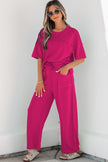 Mint Green Drop Shoulder Boxy Tee and Barrel Pants Set