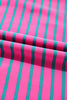 Pink Stripe Collared Puff Sleeve Pop of Color Neckline T Shirt Dress