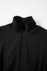 Black Terry Zipped Collar Sleeveless Drawstring Waist Mini Dress