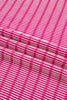 Rose Stripe Raised Rib Loose Tee Drawstring Elastic Waist 2pcs Short Set