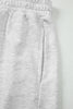 Light Grey Bow Embroidery Long Sleeve Pullover and High Waist Shorts Set