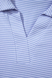 Sky Blue Striped Dolman Sleeve Pullover and Drawstring Shorts Set
