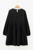 Mist Green Lantern Sleeve Tiered Mini Dress