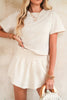 Black Cropped Tee and Ruffle High Waist Skort Set
